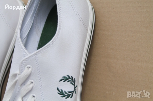 Мъжки бели кецове/маратонки от естествена кожа ''Fred Perry'' , снимка 6 - Маратонки - 54567117