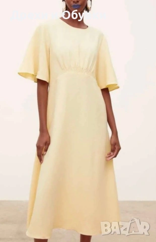 Жълта лятна рокля Zara , снимка 12 - Рокли - 54539109