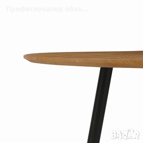 Маса кръгла икономична за заведение,за ресторант,диам. 100см.натурален дъб/черно, снимка 3 - Маси - 55577840