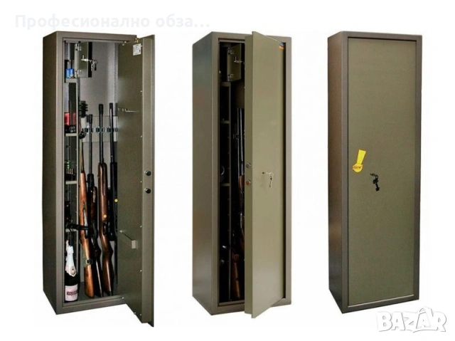 Здрава защитена каса за 4 броя оръжие до 145см.,3мм кутия,5мм. врата,кмаксимална защита