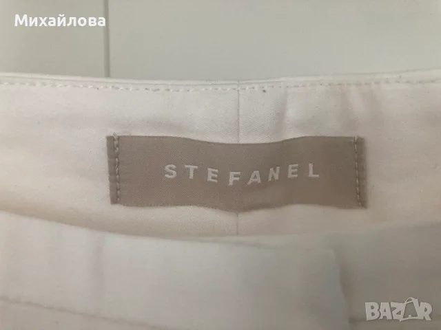 Бял панталон на Stefanel, размер S, снимка 4 - Панталони - 55573826