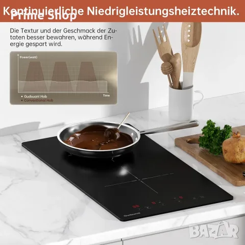 ИНДУКЦИОНЕН плот за вграждане Gudsunal с 2 зони, 3600W и сензорно управление, снимка 4 - Котлони - 55536620