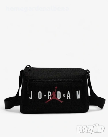 Nike Jordan crossbody чанта унисекс черна оригинална регулируема презрамка 14х23х9 см ежедневна