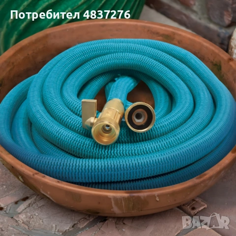 Гъвкъв градински маркуч с медни накрайници, снимка 10 - Напояване - 55070596