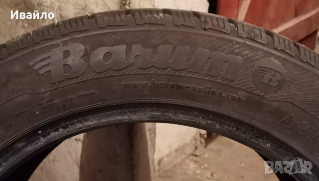 Продавам 4 броя Зимни гуми 205.55.16 на 1 сезон дот 2021 Barum , снимка 4 - Гуми и джанти - 54061171