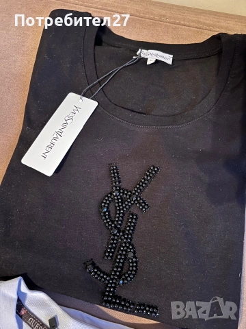 Нови тениски Miu Miu, Guess, YSL, снимка 5 - Тениски - 54489413
