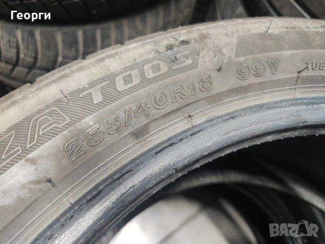 2бр.летни гуми 255/40/18 Bridgestone, снимка 3 - Гуми и джанти - 54394751