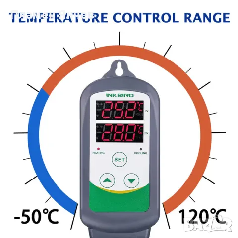 Inkbird ITC-308 Цифров контролер за температура с сензор – 230V, снимка 2 - Друга електроника - 55397488