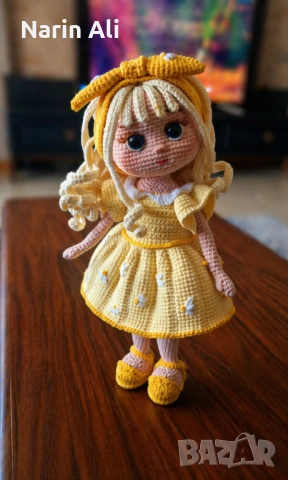 Ръчно плетена кукла , снимка 2 - Кукли - 54330191
