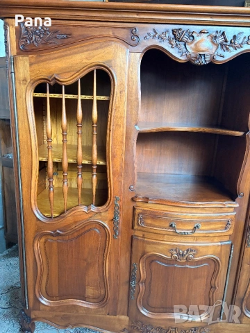 Старинна орехова витрина, гардероб., снимка 4 - Гардероби - 54495376