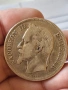 5 франка 1870 год, Наполеон с венец, сребро, тегло 25, 00 гр, проба 900/1000, снимка 4