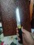 Красив ловен майсторски нож,закален, дръжка кориан., снимка 2