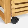 Бамбукова пейка с 2 шкафа за съхранение, снимка 3