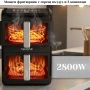 NexOne TwinFryer 11L – Двукамерен фритюрник с горещ въздух 2800W, две независими кошници, снимка 4