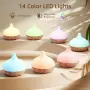 ASAKUKI 300ml дифузер за етерични масла с 4 таймера и 14 цветни LED светлини | Ултразвуков дифузер , снимка 4