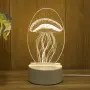 Холограмна 3D LED нощна лампа, 4W, 220V Модели:  Вариант 1: Медуза; Вариант 2: Айфеловата кула; Вари, снимка 13