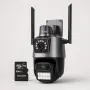Двойна Smart WiFi безжична IP 6MPX камера 15108 + Подарък Карта памет HIKSEMI NEO 64GB 24369, снимка 3