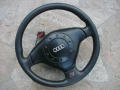 Трилъчев волан - кожен S Line - Audi A4 B5 - 1995 г до 1997 год. и за Ауди А6 и А8  !, снимка 1