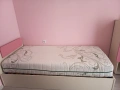 Комплект детско/юношеско обзавеждане (Легло с матрак, гардероб, скрин, бюро) за момиче, снимка 1