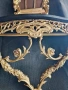 Уникален старинен комплект стенна конзола и огледало в Бароков стил, снимка 13