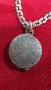 Сребърен синджир със винтидж сребърен медальон - муска - кутийка с тайник, амулет, сребро 13,82 гр, снимка 1