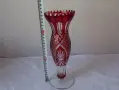 Цветен кристал , чаши и ваза., снимка 10