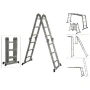  Стълба Smart Storage 66131, Мултифункционална, Алуминий, С платформа, 3 стъпала, 4 секции, Максимал, снимка 2