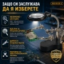 Мощна професионална настолна увеличителна лупа помощна ръка с LED осветление за запояване платки, снимка 4