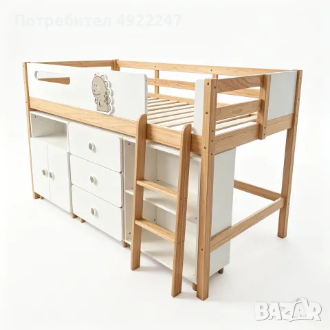 Детско  легло от МДФ  И Дърво , снимка 5 - Мебели за детската стая - 55695826