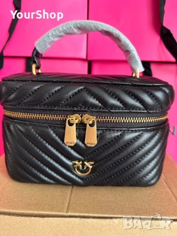 Дамска чанта PINKO Vanity Case в черен цвят, снимка 4 - Чанти - 54474707