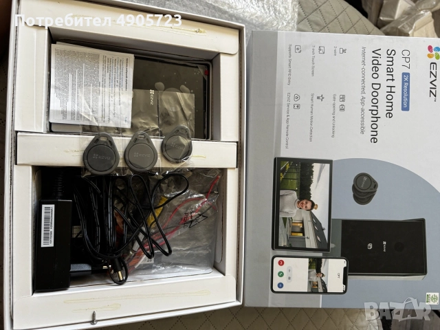 Видео домофон  EZVIZ CP7 2K Smart Home Video Doorphone , снимка 2 - Комплекти за видеонаблюдение - 55509032
