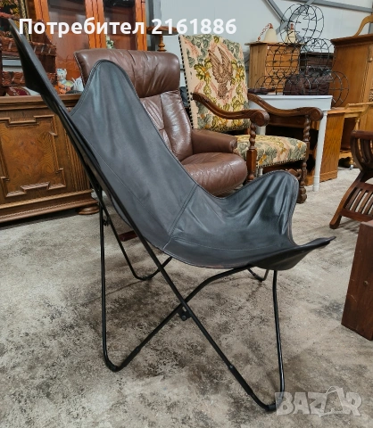 Уникално кресло Пеперуда - Butterfly chair , снимка 3 - Дивани и мека мебел - 54642713