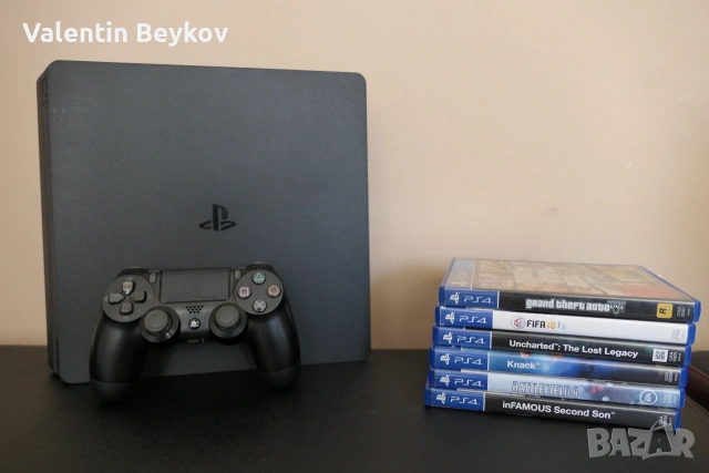 PlayStation 4 Slim 500GB в топ състояние + 6 хитови игри и пълен комплект!, снимка 2 - PlayStation конзоли - 55089950