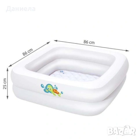 Надуваем детски басейн и вана 3 в 1 - Безопасно къпане и забавление навсякъде, снимка 7 - Басейни и аксесоари - 55063741