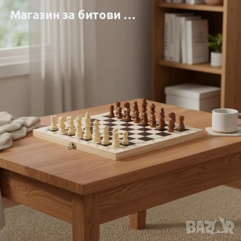 Игра шах , дървен шах, снимка 2 - Шах и табла - 55251069