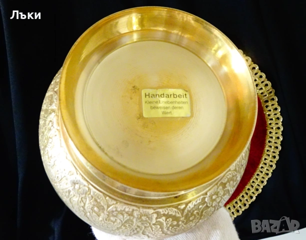 Бронзова кана шедьовър 1 кг.,позлата,етикет. , снимка 5 - Антикварни и старинни предмети - 55221833