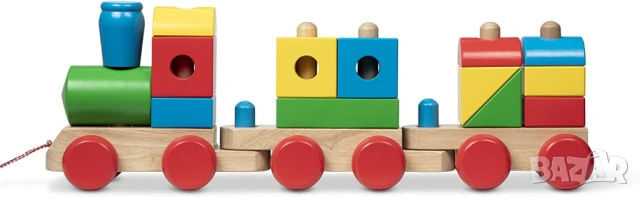Melissa & Doug голямo влакче от дърво 63.5 см/2 до 8 г., снимка 3 - Влакчета, самолети, хеликоптери - 54310667