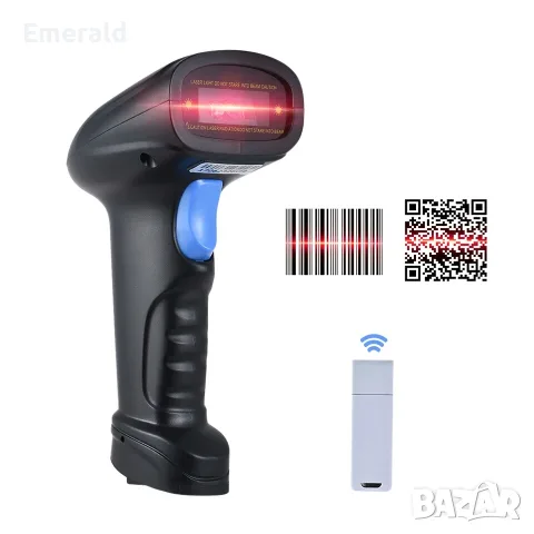 Професионален безжичен 1D / 2D / QR баркод скенер четец, снимка 4 - Оборудване за магазин - 55477397