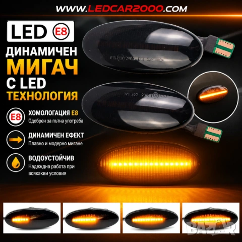 ДИНАМИЧНИ LED СТРАНИЧНИ МИГАЧИ ЗА NISSAN