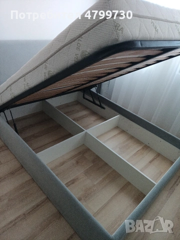 двойно легло, 190 * 145 см, с кутия, снимка 3 - Спални и легла - 54225703