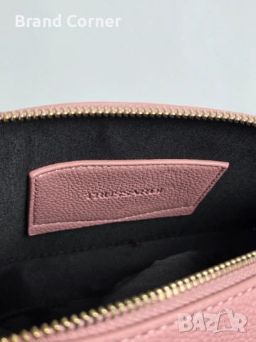 Нова дамска чанта Trussardi в розово с дълга дръжка, снимка 9 - Чанти - 54406956