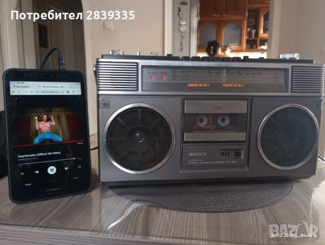 Радиокасетофон Sony cfs-65s , снимка 2 - Радиокасетофони, транзистори - 54786479