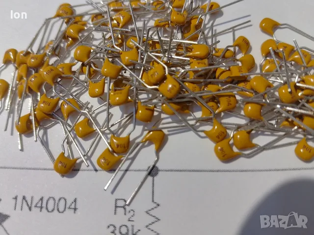 0.1uF/100V (цена за 100броя) многослойни, безиндуктивни , миниатюрни кондензатори 