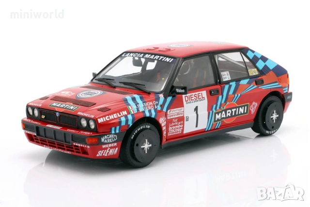 LANCIA Delta HF Integrale n.1 M.Biasion Winner Rallye San Remo 1989 - мащаб 1:18 Solido нов в кутия