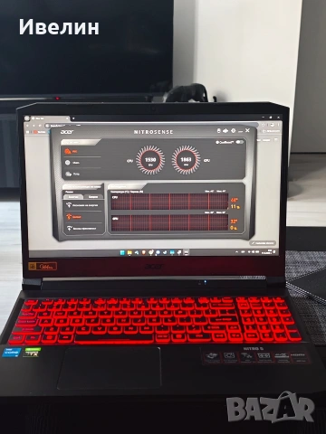 Gaming лаптоп Acer Nitro 3050ti/i5-11400H/512/16, снимка 2 - Лаптопи за дома - 54576882