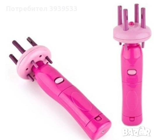 Автоматичен уред за плитки - V i p r o o Braid X-press Electric / Материал: ABS; Работи с: 2 броя АА, снимка 3 - Аксесоари за коса - 55213475