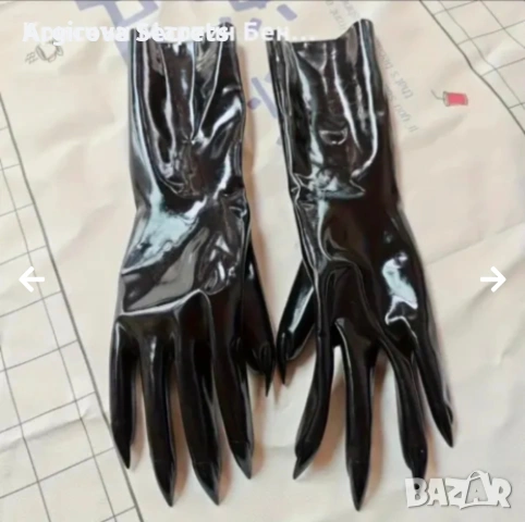 Латекс 100% ръкавици с вградени маникюри , снимка 3 - Ръкавици - 54306038