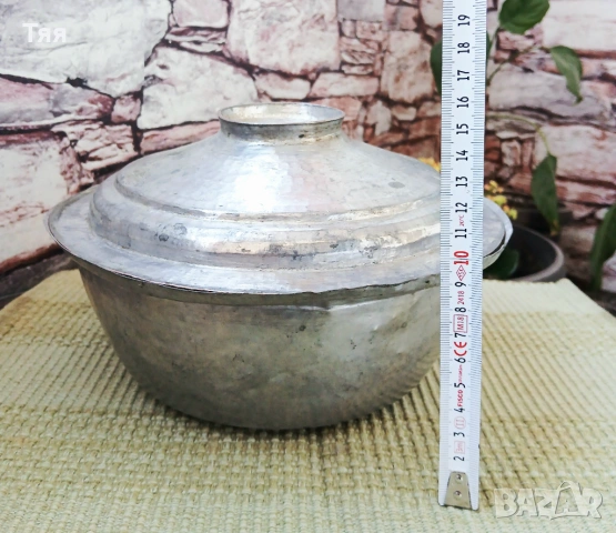 Медна тенджерка , снимка 4 - Антикварни и старинни предмети - 54410579