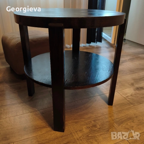 Дървена ретро маса стил Mid-century. 60 см.