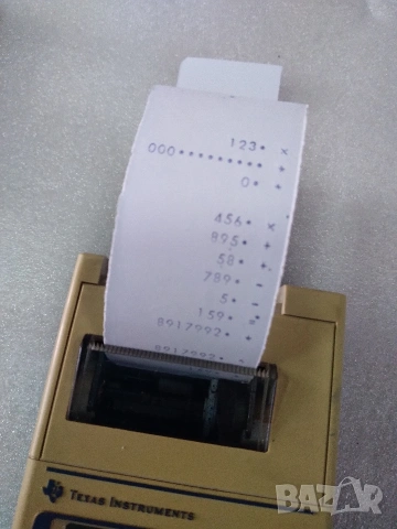 Ретро, печатащ калкулатор Texas Instruments TI-5010, снимка 4 - Друга електроника - 55261529